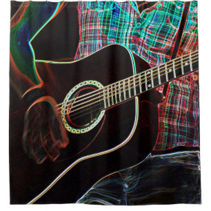 Guitar 1 sccn shower curtain