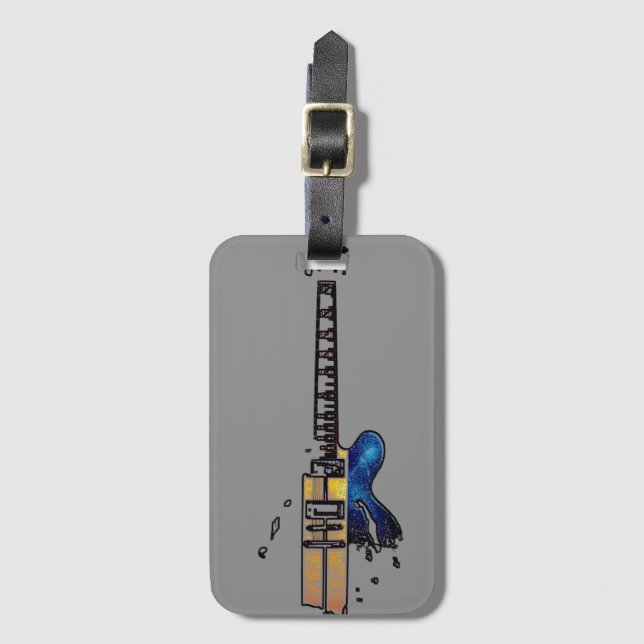 Guitar 4 bc ltcnm luggage tag (Front Vertical)
