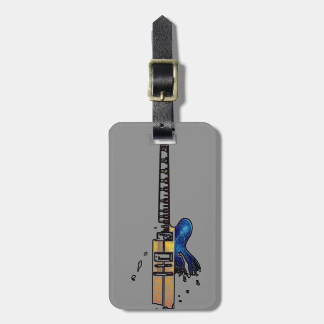 Guitar 4 cd ltcnm luggage tag (Front Vertical)