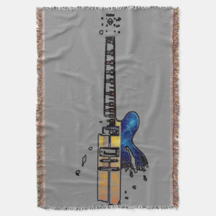 Guitar 4 tbcn throw blanket