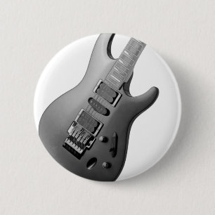 Guitar 6 Cm Round Badge