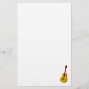 Guitar Abstract Plain Graphic Stationery