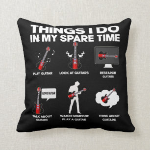 Guitar addicted Guitarist Music Lover Musician Cushion