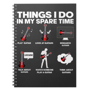 Guitar addicted Guitarist Music Lover Musician Notebook