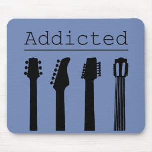 Guitar addicted mouse mat