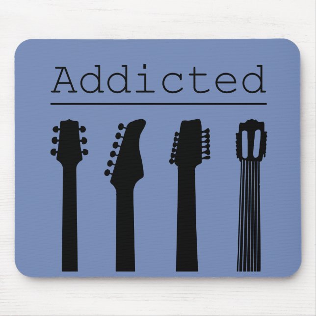 Guitar addicted mouse mat (Front)