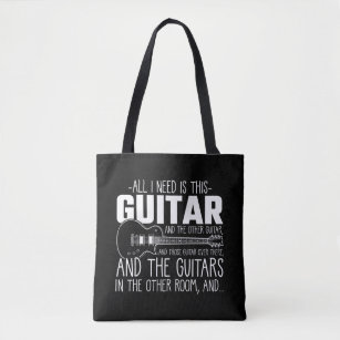 Guitar addicted Musician Music Instrument Hoarding Tote Bag
