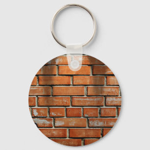 Guitar Against Brick Wall Key Ring