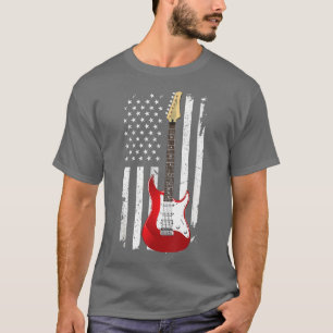 Guitar American Flag ApparelBass Guitar Music 980 T-Shirt