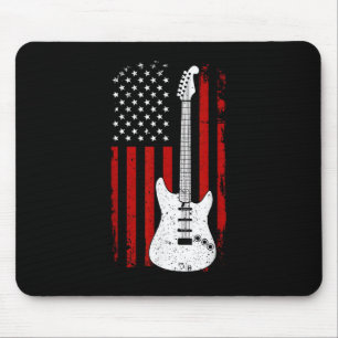 Guitar American US Flag Music Player Electric Guit Mouse Mat