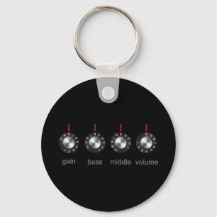 Guitar Amp Knobs Key Ring