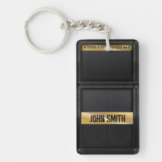 Guitar amp with custom name key ring