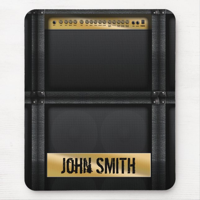 Guitar amp with custom name  mouse mat (Front)