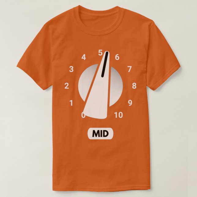 Guitar Amplifier Mid Knob T-Shirt (Design Front)