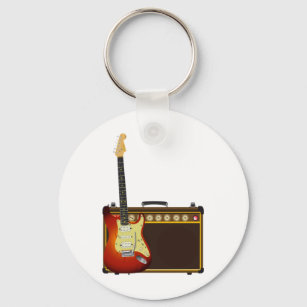 Guitar And Aplifier Key Ring