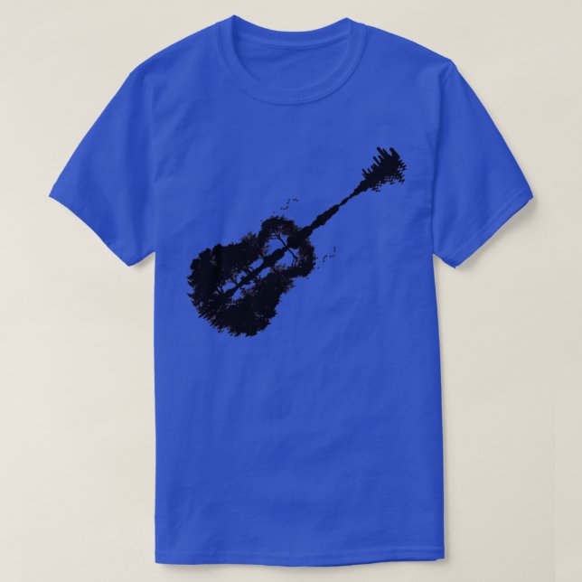 guitar and city  T-Shirt (Design Front)