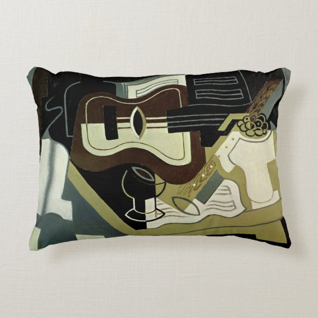 Guitar and Clarinet, 1920 Decorative Cushion (Front)