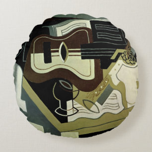 Guitar and Clarinet, 1920 Round Cushion