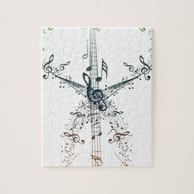 Guitar and Music Notes 4 Jigsaw Puzzle (Vertical)