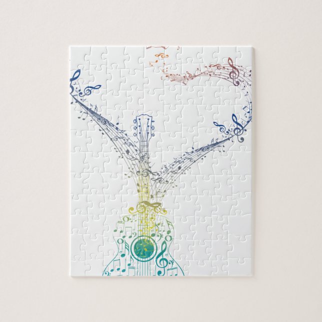 Guitar and Music Notes 8 Jigsaw Puzzle (Vertical)