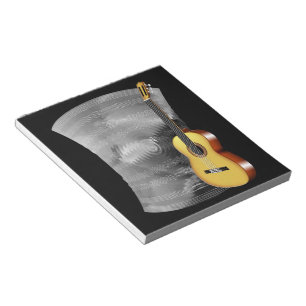 Guitar and Music Sheet Notepad