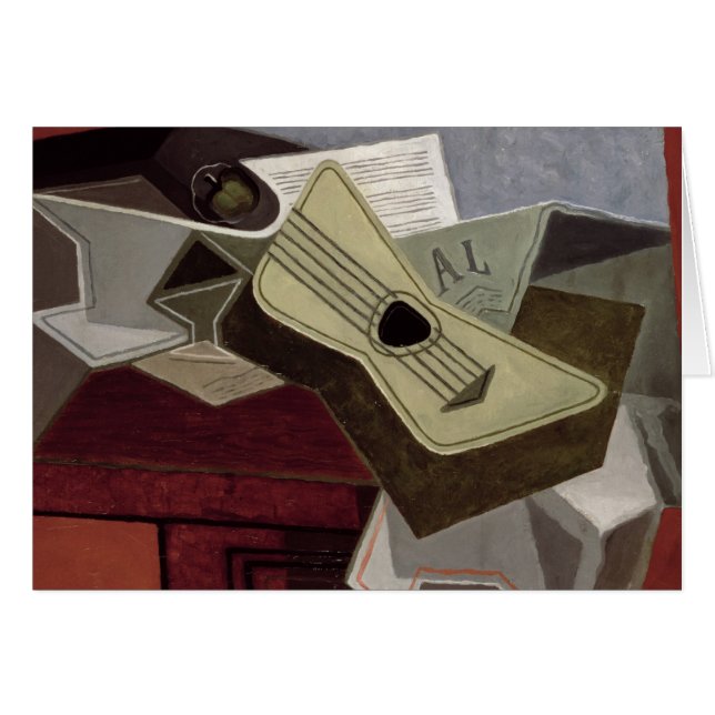 Guitar and Newspaper, 1925 (Front Horizontal)