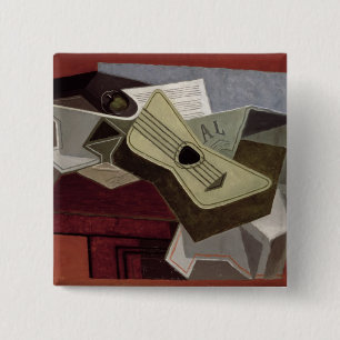 Guitar and Newspaper, 1925 15 Cm Square Badge