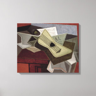 Guitar and Newspaper, 1925 Canvas Print
