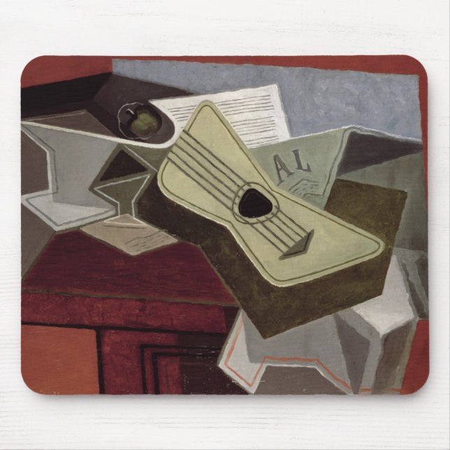 Guitar and Newspaper, 1925 Mouse Mat (Front)