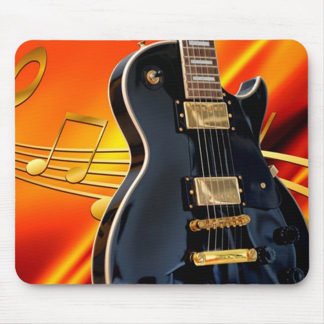 Guitar and Notes Mouse Mat (Front)