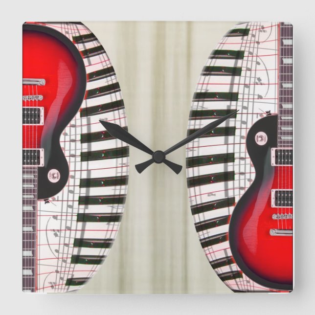 Guitar and Piano Clock (Front)