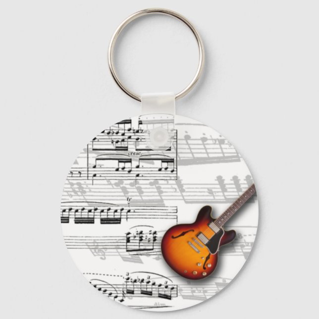 Guitar and score key ring (Front)