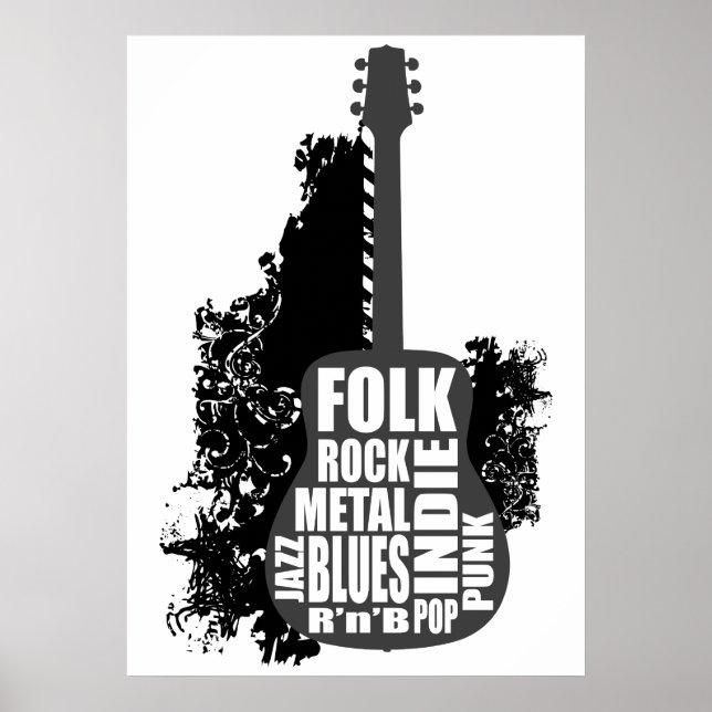Guitar and styles poster (Front)