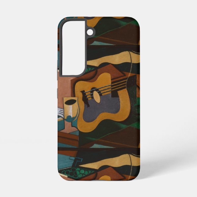 Guitar And Wine Abstract Painting Samsung Galaxy S22 Case (Back)