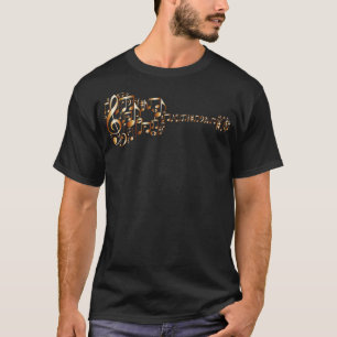 Guitar Art Acoustic Guitar In Metallic Copper Musi T-Shirt