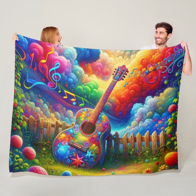 Guitar Art Fleece Blanket (In Situ)