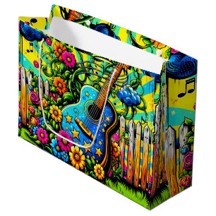 Guitar Art Large Gift Bag