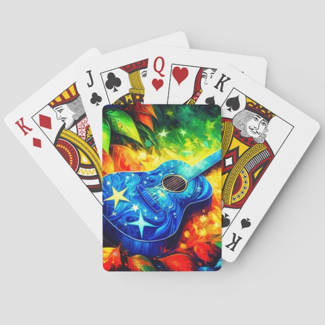 Guitar Art Playing Cards (Back)