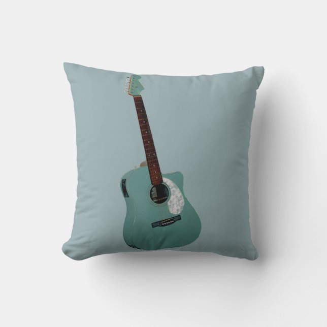 Guitar art print cushion (Front)