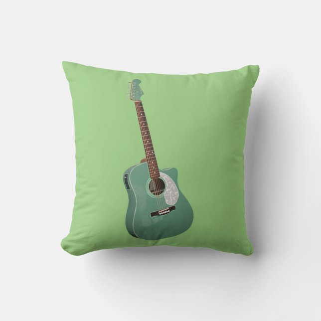 Guitar art print cushion (Front)
