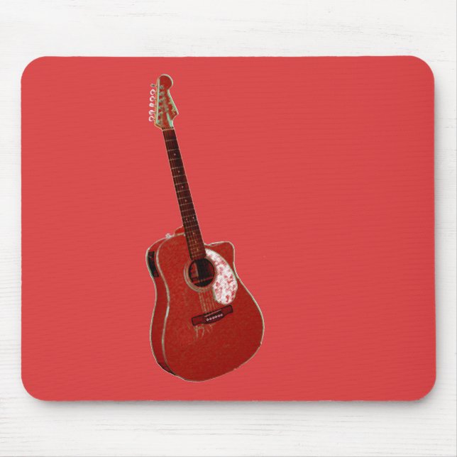 Guitar art print mouse mat (Front)
