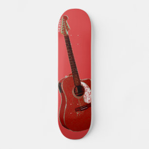 Guitar art print skateboard