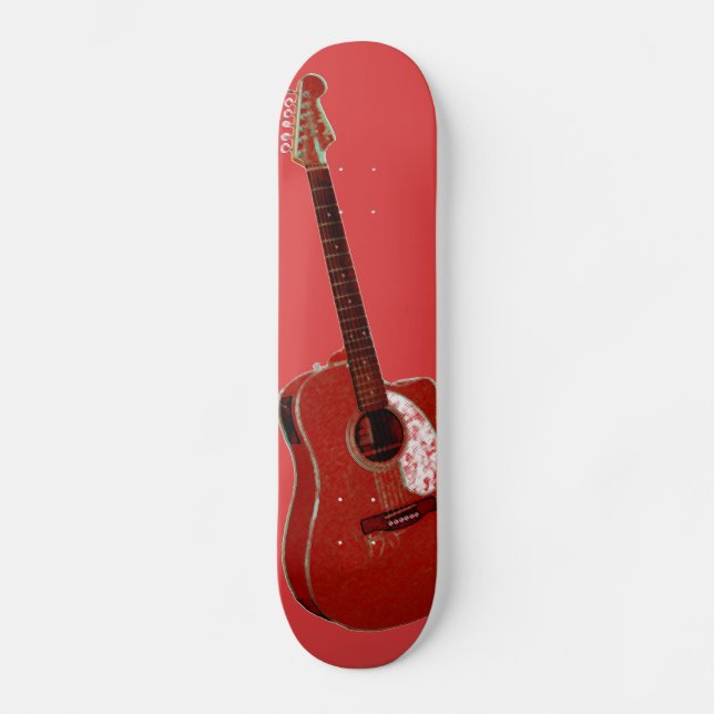 Guitar art print skateboard (Front)