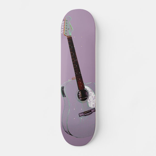 Guitar art print skateboard (Front)