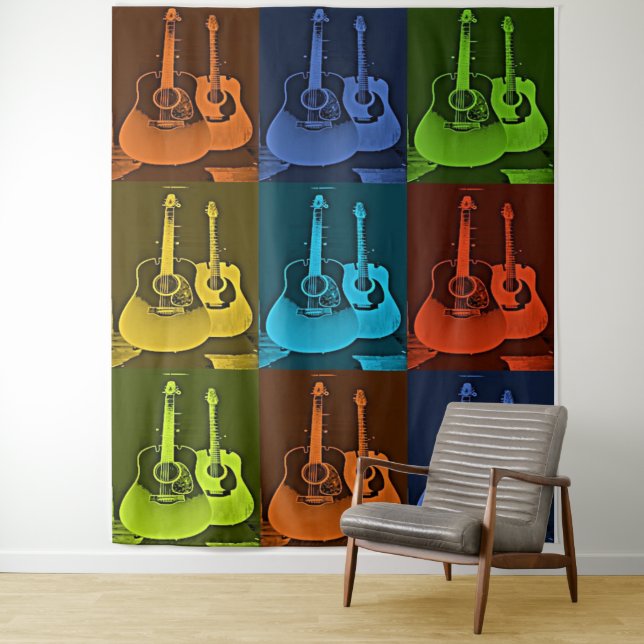 guitar art tapestry (In Situ)