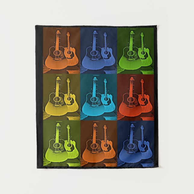 Guitar Art Tapestry (Front)