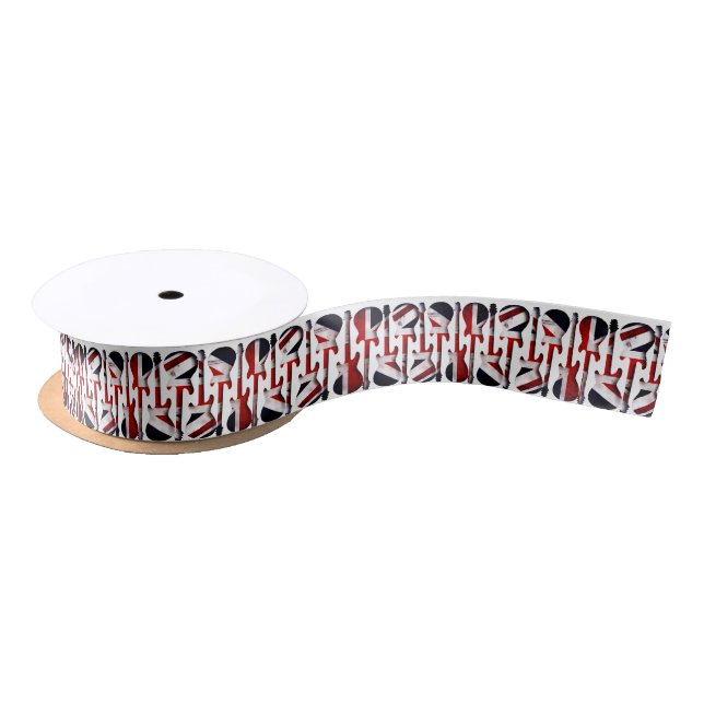 Guitar Art - Union Jack British England UK Flag Satin Ribbon (Spool)
