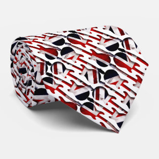 Guitar Art - Union Jack British England UK Flag Tie