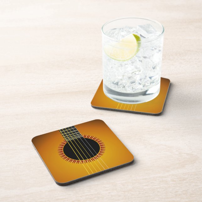 Guitar Background Coasters (set of 4) (Right Side)