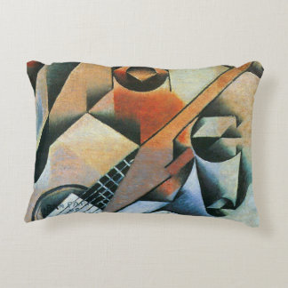 Guitar (Banjo) and Glasses, Juan Gris, Vintage Art Decorative Cushion